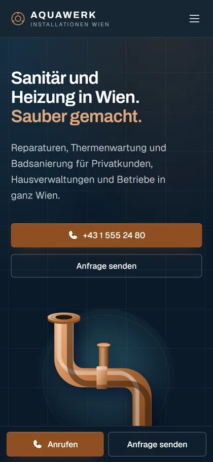 AQUAWERK — Am Handy: die Nummer steht vor allem anderen